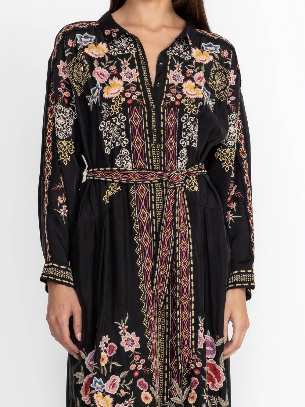 Johnny Was BIYA extremely heavily embroidered FAIRLIE DRESS NWT - Picture 12 of 13